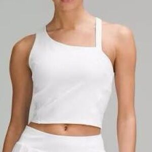 Lululemon Everlux Asymmetrical Tennis Tank Top White